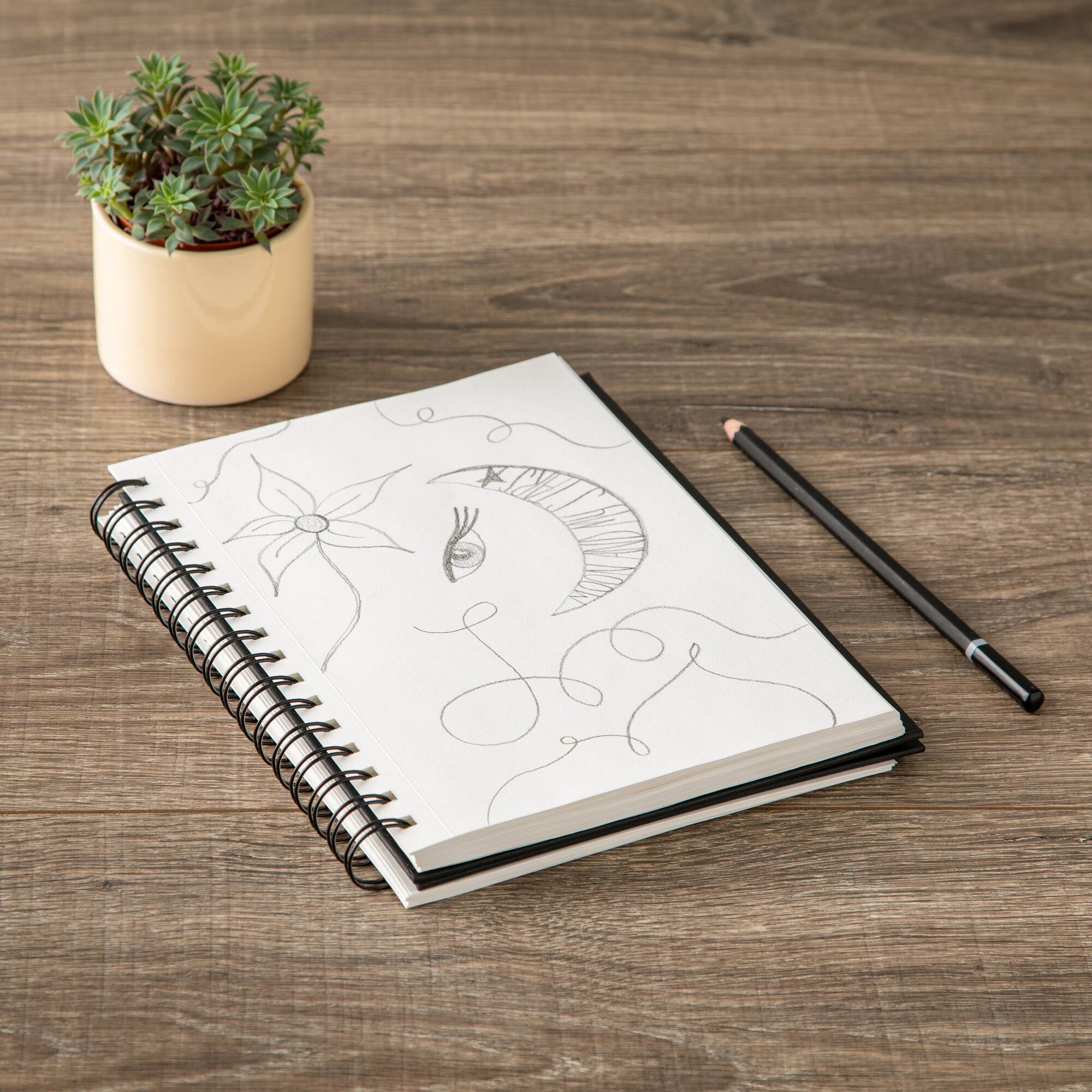 6 Pack: Black Hard Cover Sketchbook by Artist's Loft™, 5.5" x 8.5"